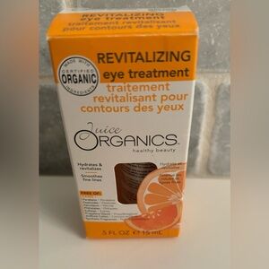 Juice Organics Revitalizing eye treatment. Brand new in box. .5 oz.